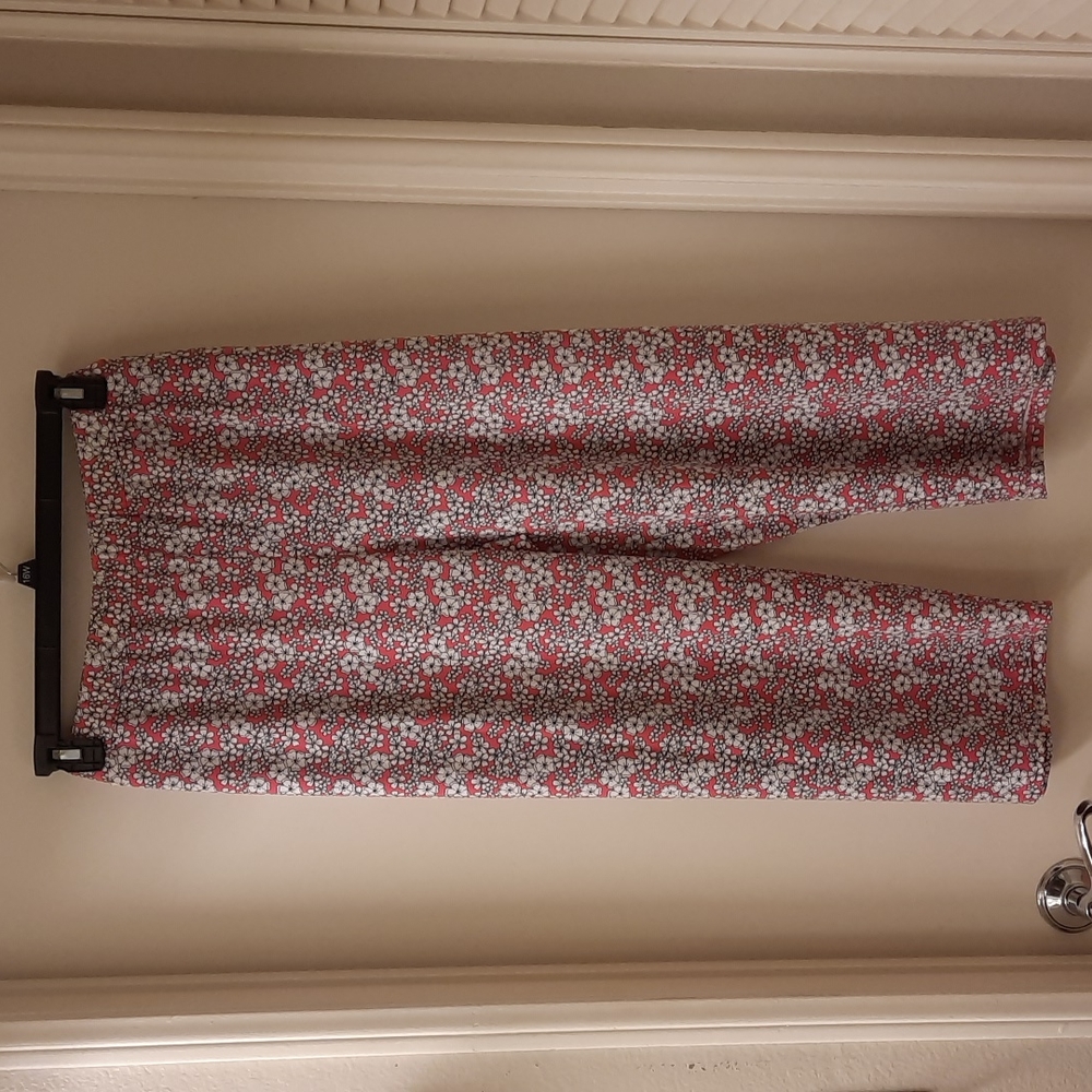 NWT, Michael Kors Pink Floral Lace-up Pants